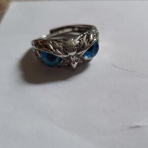 Elegant Silver and Blue Ring